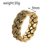 Punk Antique Alloy Braided Twist Ring Simple Style Old Fashioned Fashion Retro Jewelry Charm Jewelry Accessories For Men Women