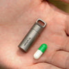 Mini Sealed Waterproof Pill Box Pure Titanium Perfume Storage Case Pendants EDC Tools Eco-friendly Outdoor Home Pill Box Ta6570