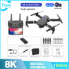 New E88 PRO Drone Professional 10K Wide Angle HD Camera Height Fixed Remote Control Foldable Quadrotor Helicopter Children's Toy