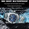 2023 New POEDAGAR Luxury Watch Business Waterproof Male Clock Luminous Date Stainless Steel Square Quartz Men Watch reloj hombre