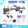 New E88 PRO Drone Professional 10K Wide Angle HD Camera Height Fixed Remote Control Foldable Quadrotor Helicopter Children's Toy