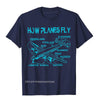 How Planes Fly Funny Aviation Top T-Shirts Gothic Slim Fit Men Tops Tees Oversized Cotton Manga Tshirt