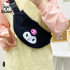 Kawaii Sanrio Crossbody Cinnamoroll Chest Bag Anime Kuromi Messenger Bag My Melody Waist Pack Mobile Phone Bag Purses Women Gift