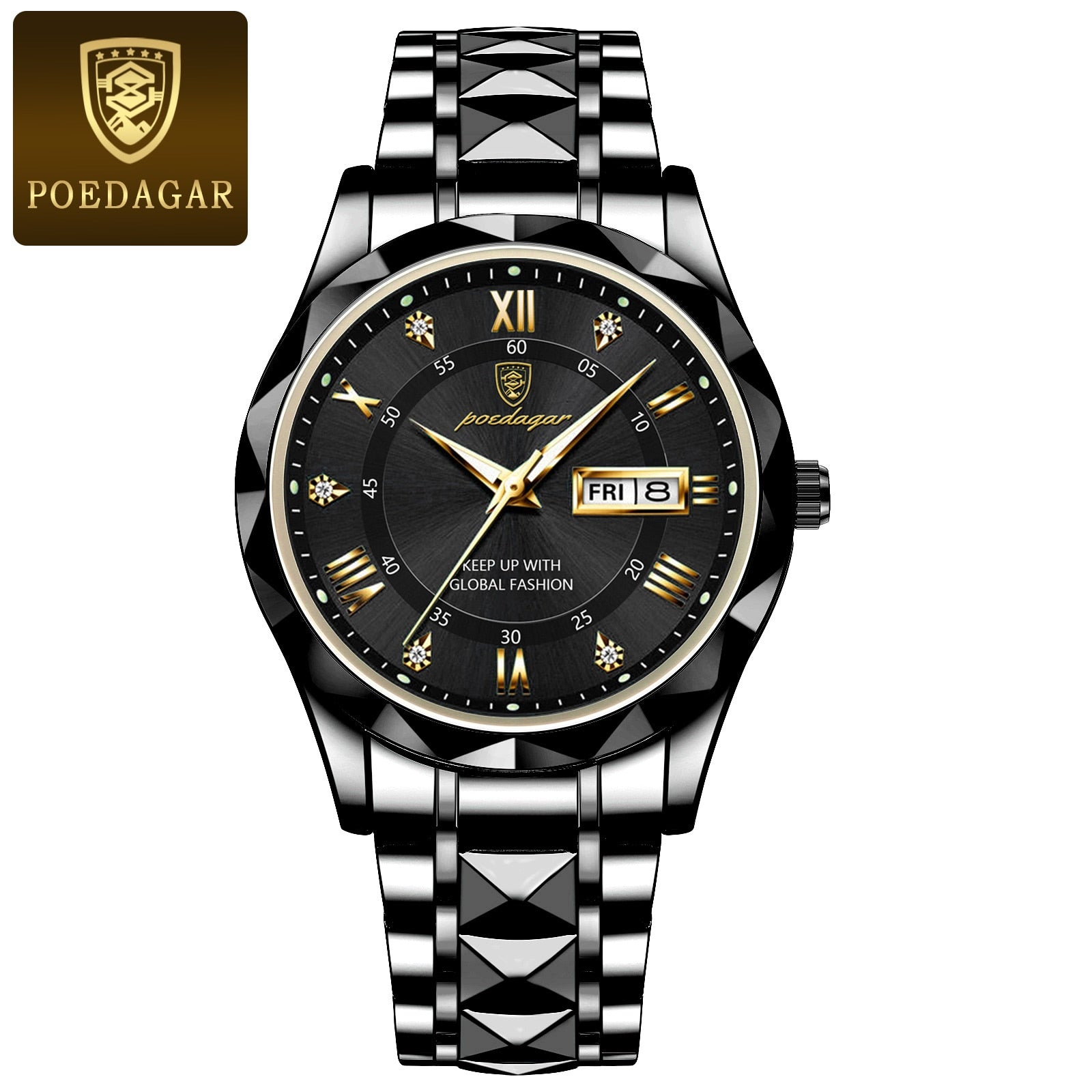 Black stainless online steel reloj