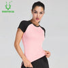 Vansydical Running Shirts Women's Yoga Tees Training Workout Short Sleeve Tops Quick Dry Sports Women Shirts