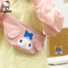 Kawaii Sanrio Crossbody Cinnamoroll Chest Bag Anime Kuromi Messenger Bag My Melody Waist Pack Mobile Phone Bag Purses Women Gift