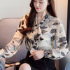 Spring Women Tops and Blouses Elegant Bow Floral Chiffon Blouse Women OL Women Long Sleeve Shirt Harajuku Vintage Blusas 8462