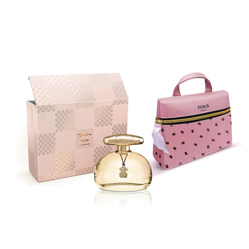 TOUS perfume edp 90ml Christmas case with key ring TOUS mini perfume 4ml Tous Touch The Original Gold 100ml edp with vanity bag perfume woman perfumes original cologne woman Aviationkart