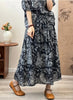 Ramie Printed Skirt Women Big Swing Art