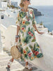 Womens Digital-Print Long Dress