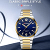 Men's Simple Waterproof Quartz Wristwatch With Steel Band Business Style