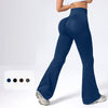 High-waisted Butt-lifting Printed Flared Athletic Pants