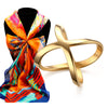 Cross Scarf Button Brooch Ornament