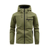 Men's Fashion Casual Hooded Solid Color Multi-pocket Work Pants Outdoor Coat