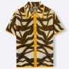 American Texture Striped Sweater Retro Hand Crocheting Short Sleeve Cardigan