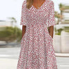 Printed European And American Style Summer Casual Loose Long-Sleeve Dress