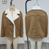2026 Cross-border Autumn And Winter New European And American Women's Thickened Warm Fashion Loose Casual Retro Lamb Wool Jacket For Women