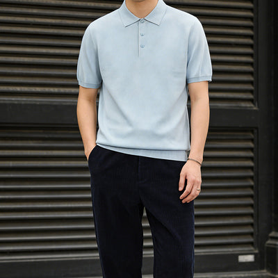Mens Silk Lyocell Tencel Blend Short-Sleeve T-ShirtBlouse