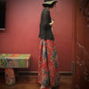 Retro Aesthetics Flowers Nostalgic Comfortable Washed Double-layer Cotton Skirt