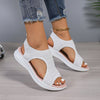 Large Size Flat Bottom Flyknit Women's Sandals