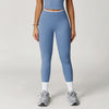 Nude-Feel Yoga Pants High-Waist Contrasting Color Quick-Dry Trousers