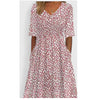 Printed European And American Style Summer Casual Loose Long-Sleeve Dress