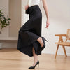 Fashionable Simple Versatile Satin Pleated Midi Skirt
