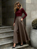 Elegant Solid-Color Skirt For Women