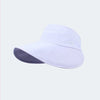 Solid-color Simple Double-sided Wide-brimmed Hat With Empty Crown, Light And Fresh Outdoor Wrap-around Style Large Brim, With Storage Function For Sun Protection.