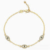 S925 Sterling Silver High-End Blue-Eyed Diamond-Encrusted Bracelet