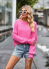 Women's Fashion Round Neck Loose Pullover Sweater