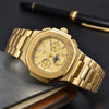 Fashionable Six-Prong Steel-Strap Business-Style Nautilus Mens Watch