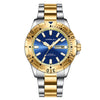 Mens Large-Dial Waterproof Dual-Date Business Watch