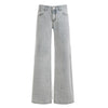Minimalist Basic Washed DistressedLoose-fitting Straight-leg Pants
