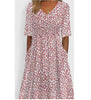 Printed European And American Style Summer Casual Loose Long-Sleeve Dress