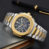 Fashionable Six-Prong Steel-Strap Business-Style Nautilus Mens Watch