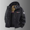 Men's Loose Casual Hooded And Velvet Printed Jacket