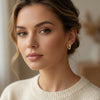 925 Sterling Silver Elegant Minimalist Polished Metallic Small Huggie Hoop Earrings