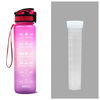 1L Tritan Water Bottle With Time Marker Bounce Cover Motivational Water Bottle Cycling Leakproof Cup For Sports Fitness Bottles