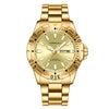 Mens Large-Dial Waterproof Dual-Date Business Watch