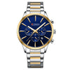 Mens Waterproof Business Round Six-Hand Calendar Watch