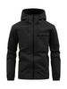 Men's Fashion Casual Hooded Solid Color Multi-pocket Work Pants Outdoor Coat