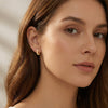 925 Sterling Silver Elegant Roman Numeral Engraved Oval Huggie Hoop Earrings