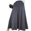 Pleated Long Wool Solid Skirt
