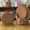 Souvenir Vintage Woven Rattan Suitcase