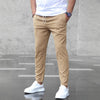 Men's Casual Pants With Pockets Fashion Slim Fit Drawstring Trousers