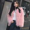 Women's Solid Color Short Faux Shearling Fur Coat