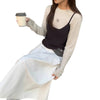 Fashionable Relaxed A-line Skirt Draping High-end Mid-length Pleated Skirt