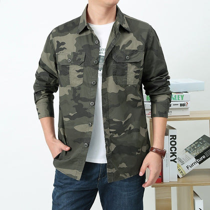 Workwear Loose Outdoor Casual Camouflage Shirt