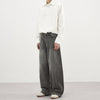 Mens Simple Basic Washed Gray Denim Jeans For FallWinter